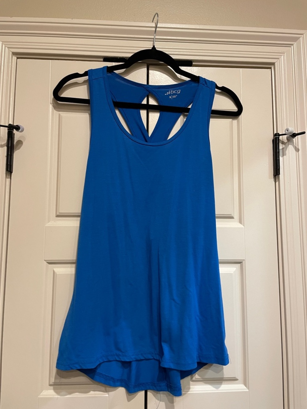 bcg Bright Blue Flowing Racerback Tank